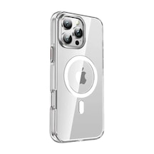 Mey İthalat iPhone Uyumlu 16 Pro Crystal Magsafe Kapak - Şeffaf