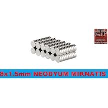 Neodyum Miknatis Güçlü 8X1.5Mm 12-24-50-100-250-500 Adet 12 Adet