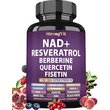 Strongvit Nad+ Resveratrol Berberine Quercetin Fisetin 120 Kapsül Orijinal Usa Menşeii Dmmedicineden