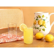 Madame Coco Musette White Leaves 4'Lü Meşrubat Bardağı Seti 365 ML