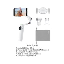 Flow 2 Pro Aı Takipçi Kiti Beyaz 360 Takip, Find My, Magsafe, Sarsıntı Önleyici