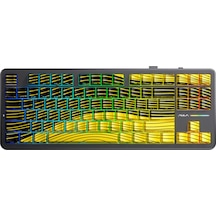 Aula F87 Pro Mekanik Rgb Tkl Matcha Latte Switch Kablosuz Makrolu Hot Swap Klavye Sarı