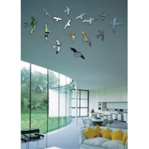 M3 Decorium Uçan Kuşlar Dekoratif Ayna Gümüş