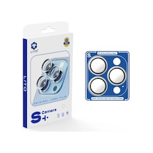 Lito S+ Apple iPhone Uyumlu 15 Pro/15 Pro Max Kamera Lens Koruyucu White Titanium