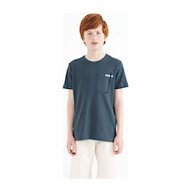 Tommylife Tommy Life Orman Yeşili Cep Detaylı O Yaka Standart Kalıp Erkek Çocuk T-shirt - 11120 Yeşil