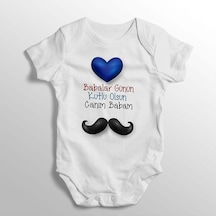 İmaj Tuğbababy Babalar Günün Kutlu Olsun Canım Babam Yazılı Baskılı Bebek Zıbını (520689200) Beyaz
