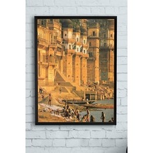 Pster13807 Varanasi Kutsal Mekan Çerçeveli Tablo 40x50cm 7/8 Yaş