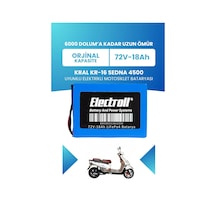 Kral Kr-16 Sedna 4500 Batarya Standart Kapasite Lifepo4 72v 18ah Elektrikli Motosiklet Bataryası