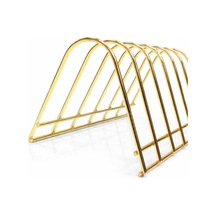 Çelik Metal Gold 6 Bölmeli Tabak Standı 25 X 30 Sarı Metal Sarı Diğer