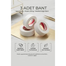 3 Adet İpek Kirpik Uygulamasında Kullanılan Bant