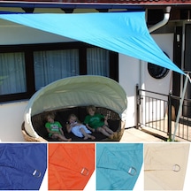 Cbtx Outdoor Güneş Gölge Yelken Çok Boyutlu Üçgen Su Geçirmez Uv Geçirmez Polyester Oxford Kumaş Bahçe Veranda Kum Uv Blok Gölgelik Tente Dış Mekan Malzemeleri 240cm Turuncu