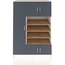 Kronos Dolap 10 Raflı 5 Kapaklı 132x59x195 Aytaşı-antrasit/çam Aytaşı