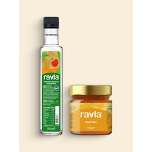 2'li Ürün - Ravla Organik Elma Suyu Konsantresi 340g / Çiçek Balı 250g