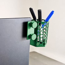 Bezos 3d Baskı Monitor Kalemlik - Petek Desenli Laptop Kenar Altıgen Kalemlik-yeşil Nxrlvng