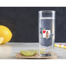 Kişiye Özel Renkli Baskılı İsimli Fotoğraflı Vodka Bardağı-33