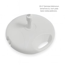 Şemsiye Bidonu 20 Lt Beyaz