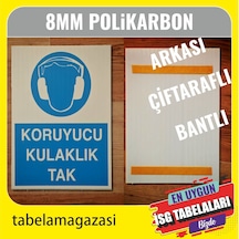 Koruyucu Kulaklık Kullan İş Güvenlik Levhası