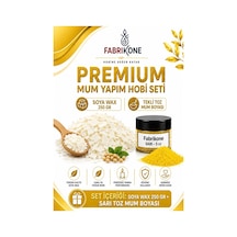 Premium Mum Yapım Hobi Seti - Soya Wax 250 Gr - Tekli Toz Mum Boyası - Sarı Bkfabsw2501sr Karışık
