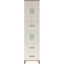 Arges Dolap 5 Raflı 3 Çekmeceli 4 Kapaklı 60x30x243 Çam-aytaşı Atlas Çam