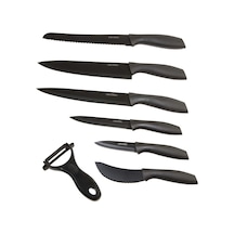 Cecotec Set 7 Cuchillos Titanium 7'li Profesyonel Mutfak Bıçak Seti Siyah