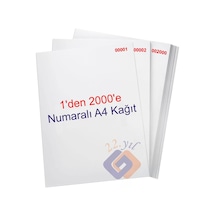 1 Den 2000 E Numaralı A4 Fotokopi Kağıdı