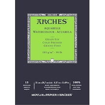 Arches Sulu Boya Blok Defter Cold Pressed 185g 15 Yaprak 21x29.7