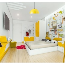 Riolight Modern Sari Içi Beyaz 1 Bebek,Çocuk,Genç Odasi Için Tekl