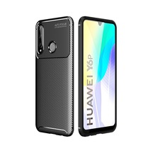 Zhd Huawei Uyumlu Y6p Kılıf Focus Karbon Silikon Siyah
