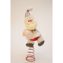 Walke Luxury Noel Baba Yılbaşı Dekoratif Masa Süsü ve Çam 40 CM