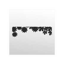 Folyo Sticker Yaprak Deseni 90 Cm Uzunluk Siyah