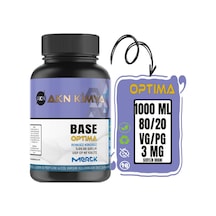 Optima Base 1000 Ml Vg Pg 80-20 3 Mg/ml Bitkisel Gliserin Base E422