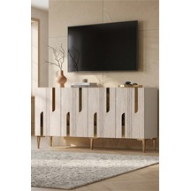 Ka1831btg Nota Konsol Ve Tv Sehpası Beyaz-traverten-gold 180cm Beyaz - Traverten - Altın