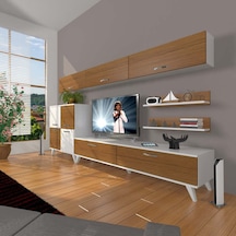Decoraktiv Eko 8 Slm Std Retro Tv Ünitesi Tv Sehpası Beyaz - Ceviz
