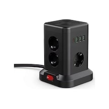 Kule Tipi Çoklu Priz 3 Usb-a + 1 Type-c, Akım Korumalı 0