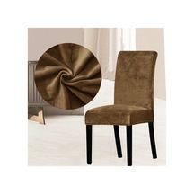 Kadife Sandalye Kılıfı Örtüsü -koyu Kahve 6 Adet Koyu Kahve - 66715909 Koyu Kahve