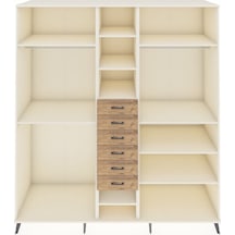 Kronos Dolap 10 Raflı 6 Çekmeceli 3 Askılı 220x59x243 Aytaşı-aytaşı/çam Aytası/atlas Çam