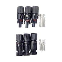 3 Set Mc4 Konnektör 3 Dişi + 3 Erkek Olmak Üzere Güneş Paneli