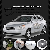 Hyundai Accent Era Oto Araç Kapı Koruma Fitili 5metre Parlak Siyah Renk