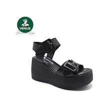 Venüs 2313101y Dolgu Topuk Deri Tokalı Kadın Sandalet 001
