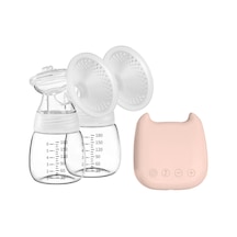 Geeksen Yüksek Güçlü Elektrikli İki Yönlü Süt Emici, 9 Seviye Ayarlanabilir, Masaj Ve Emme Modu, Pembe, 180ml Kavanoz