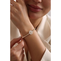 Sembol Gold  Trapez Altın Kelepçe T13584 Renkli Sarı Altın