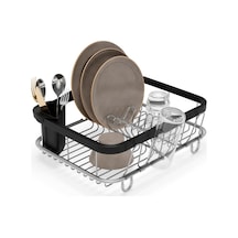 Rack Sinkin Çok Fonksiyonlu Tabak Standı Siyah Nikel Metal Büyük Çok Renkli