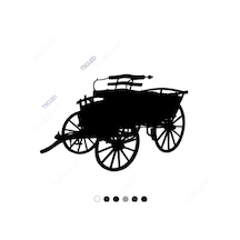 Eski Klasik 1800'Li Yılların Lüks At Arabası Sticker 15Cm