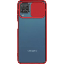 Samsung Galaxy Uyumlu M22 Kapak Lensi Açılır Kapanır Kamera Korumalı Silikon Kılıf