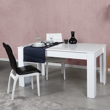 Pasifichome Oblo Beyaz Açılır Mutfak Masası / Açılır Kapanır Yemek Masası