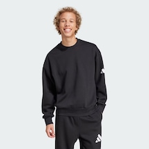 Adidas Essentials Loose Fit 3 Bar Logo Erkek Sweatshirt Jf3542 Siyah