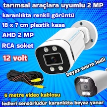 2 Mp Ahd Warm Led Güvenlik Kamerası Gece Renkli Görüntü 12 Volt