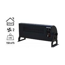 Vortex 2000w Monofaze Elektrikli Fanlı Isıtıcı Füme