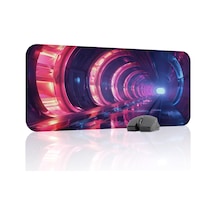 Fütüristik Gaming Mouse Pad Kauçuk Kaymaz Taban Mousepad V5, 70x30 Xl