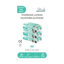 Lateks Pudrasız Muayene Eldiveni M-1 Koli-20 Paket-2000'li